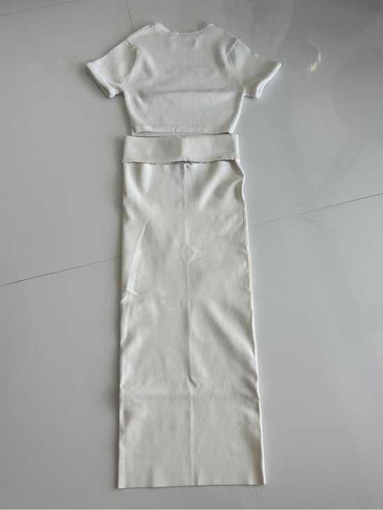 Christopher Esber Dresses & Skirts - Christopher Esber White Ribbed Two-Piece Maxi Set